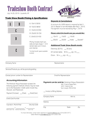 2018 Trade Show Contract